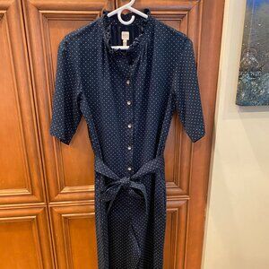 La Vie Rebecca Taylor Blue Jumpsuit Medium